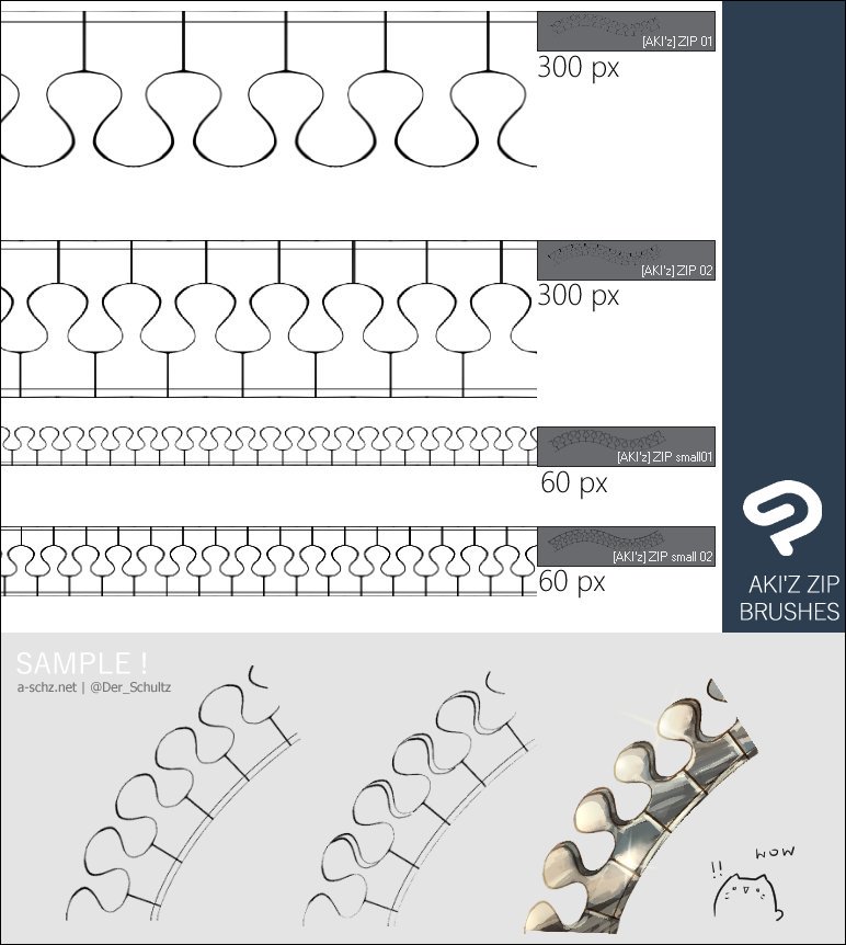 Aki's ZIP BRUSHES - CLIP STUDIO ASSETS