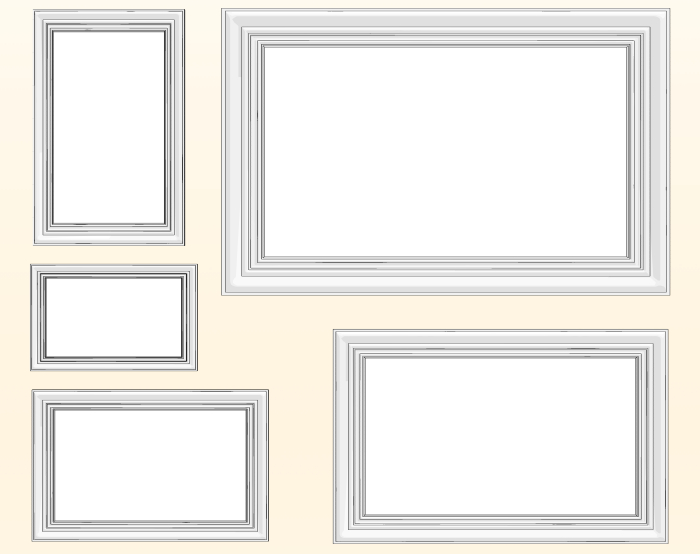 Antique picture frame (full Set) - CLIP STUDIO ASSETS