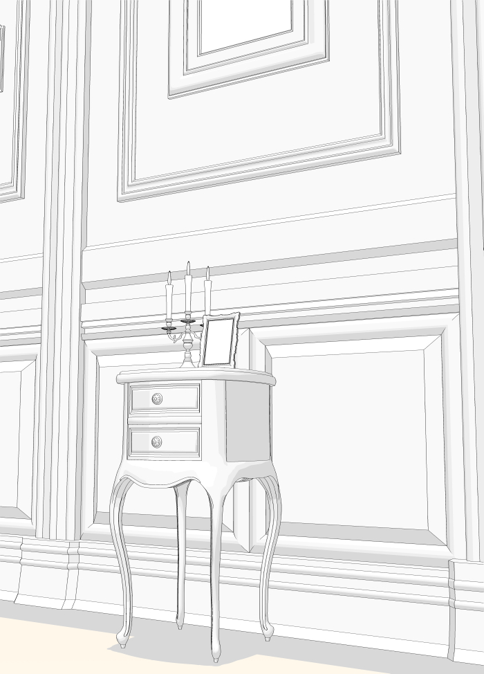 Antique picture frame (full Set) - CLIP STUDIO ASSETS