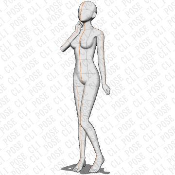 Body Poses - Three females standing pose