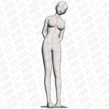 Body Poses - Three females standing pose