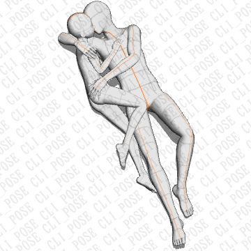 Couple Drawing Poses - Romantic kissing pose