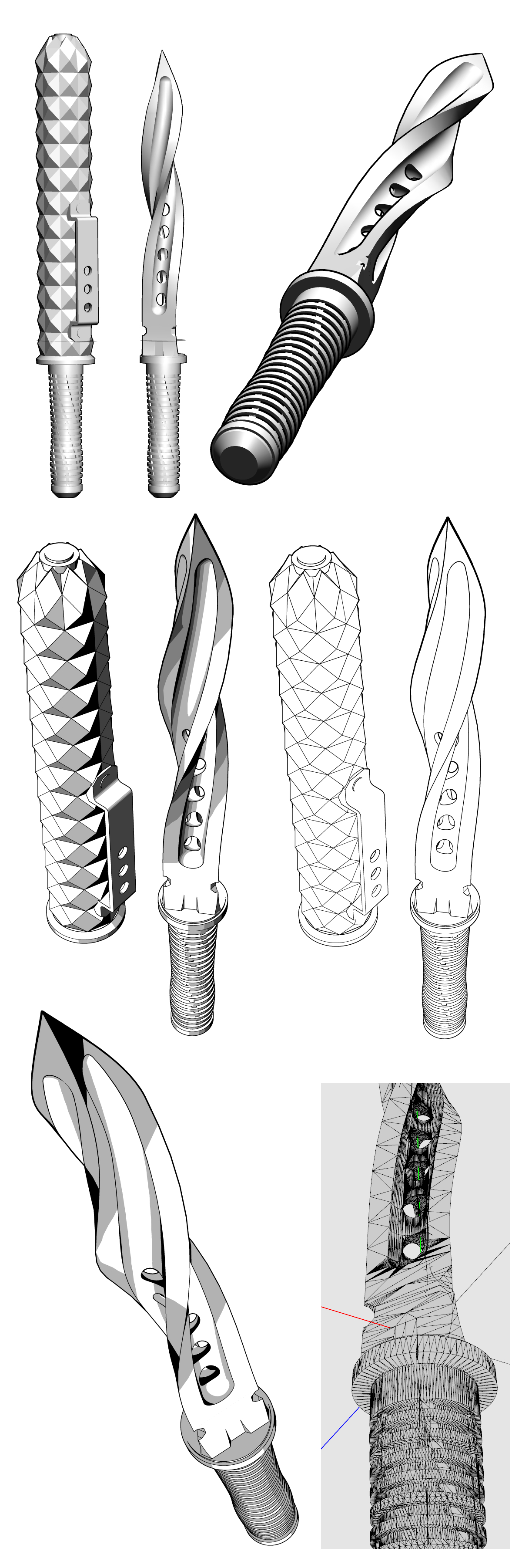 Twisted Dagger - CLIP STUDIO ASSETS