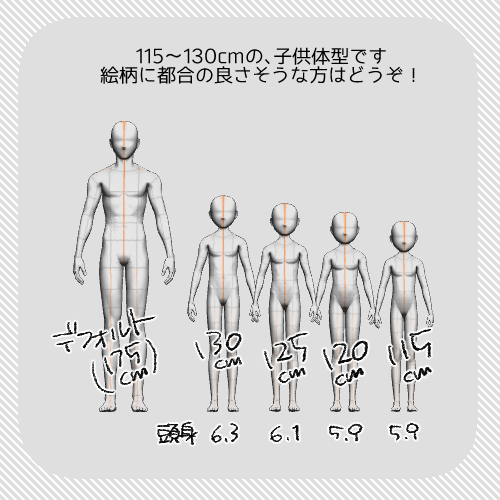 Body material] kids (4 types) - CLIP STUDIO ASSETS