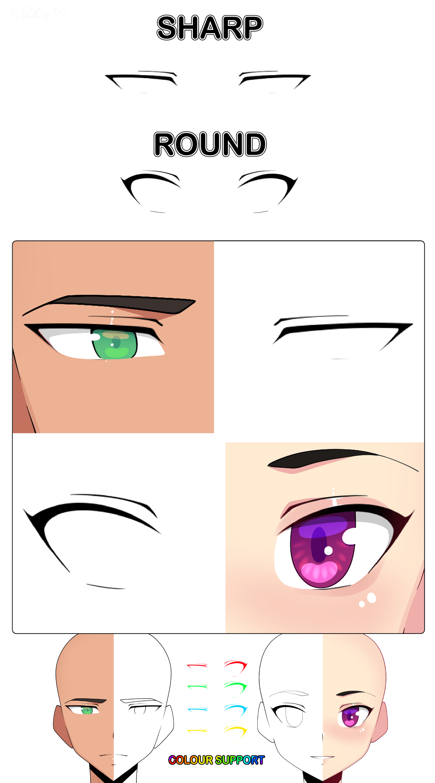 anime style eyes reference - CLIP STUDIO ASSETS