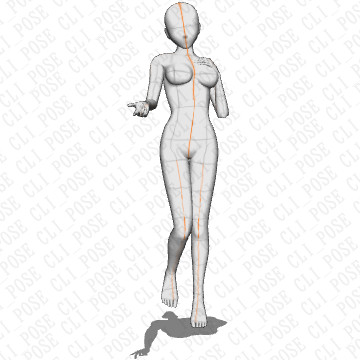 Standing pose collection of girls 2 - CLIP STUDIO ASSETS