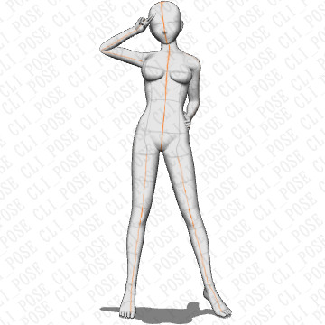 Standing pose collection of girls 2 - CLIP STUDIO ASSETS