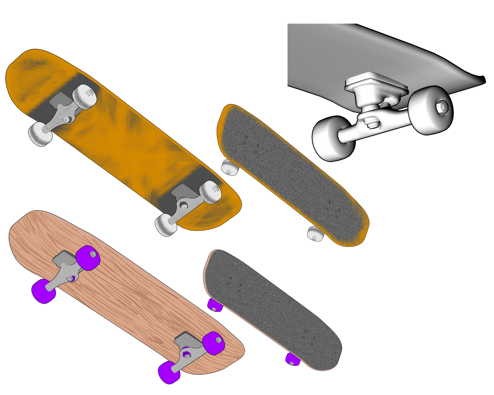 スケートボード Skateboard - CLIP STUDIO ASSETS