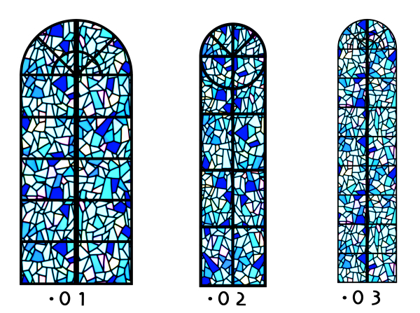 5 kinds of stained glass window frame material - CLIP STUDIO ASSETS