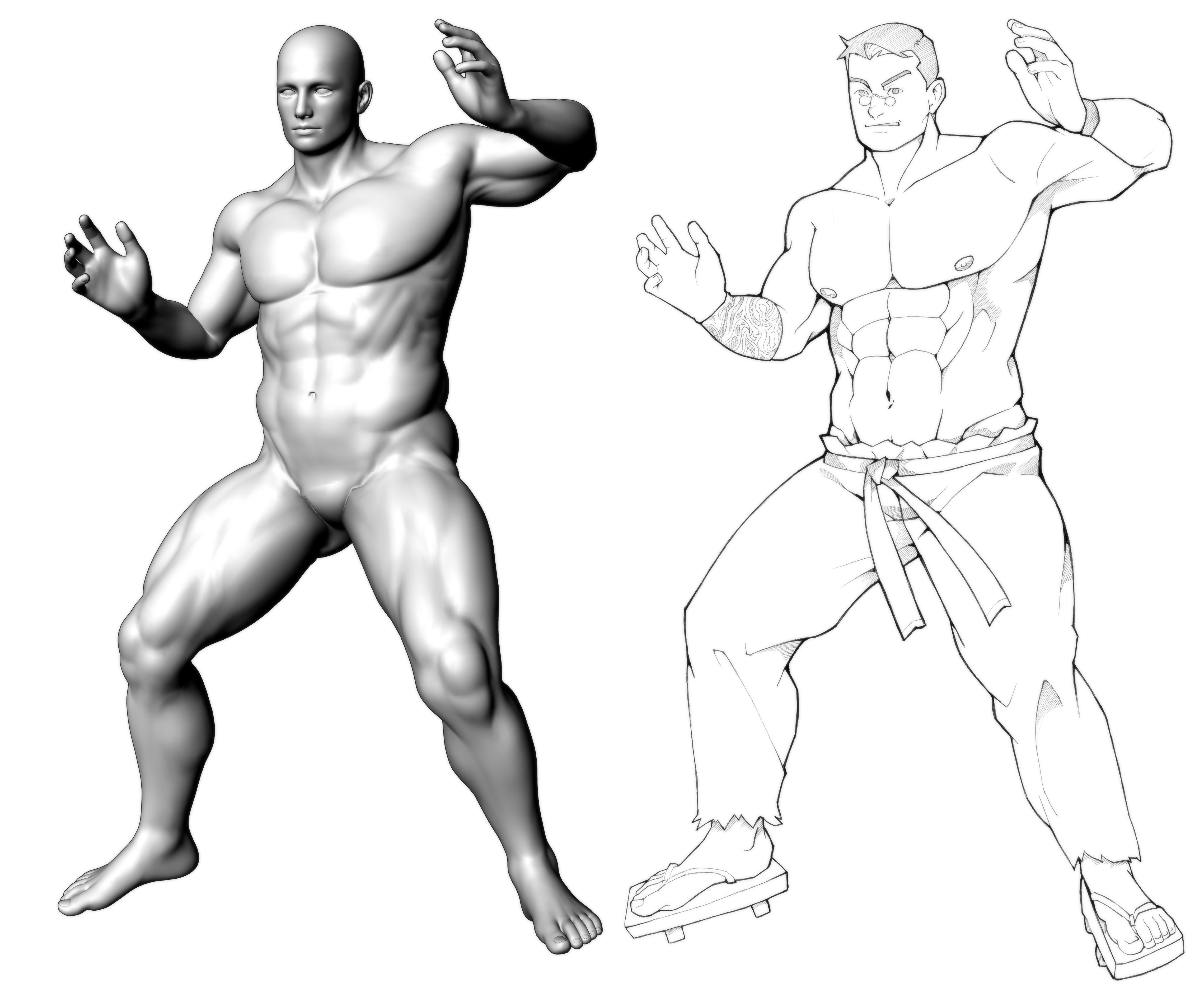 bulky male - CLIP STUDIO ASSETS