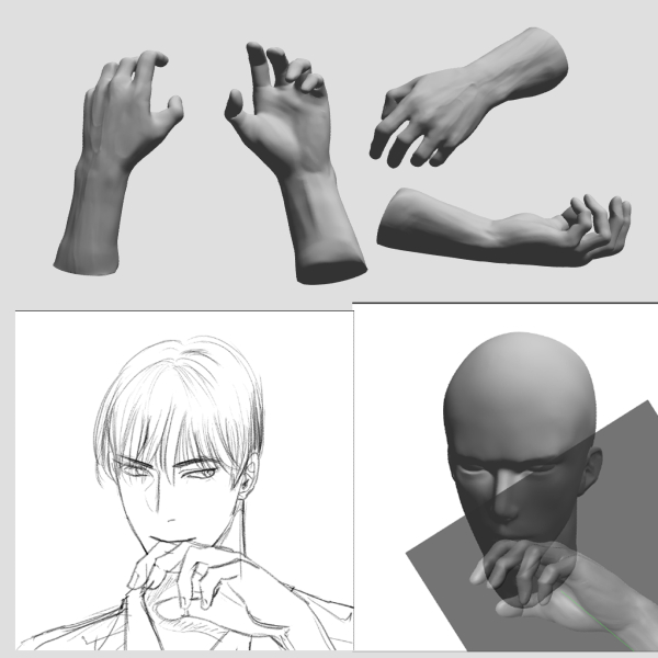 Ninja Hand Pose - CLIP STUDIO ASSETS