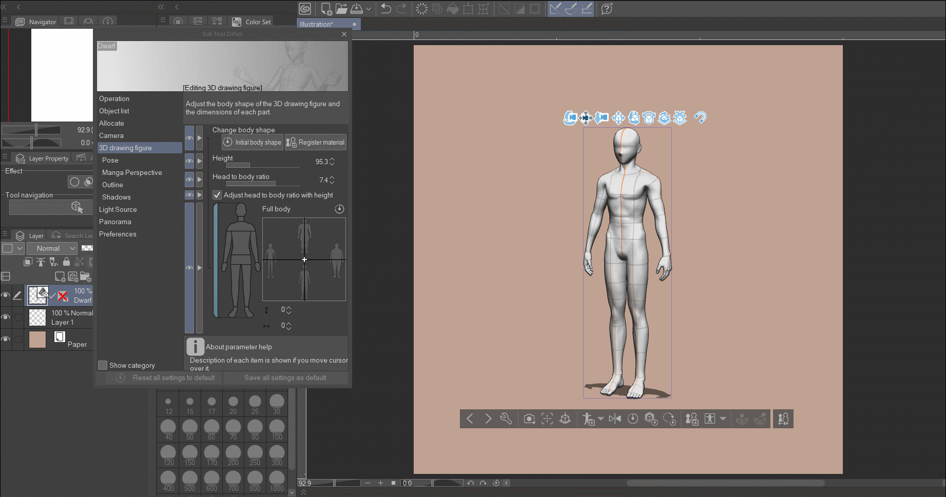 Character Height Chart in Feet - CLIP STUDIO ASSETS