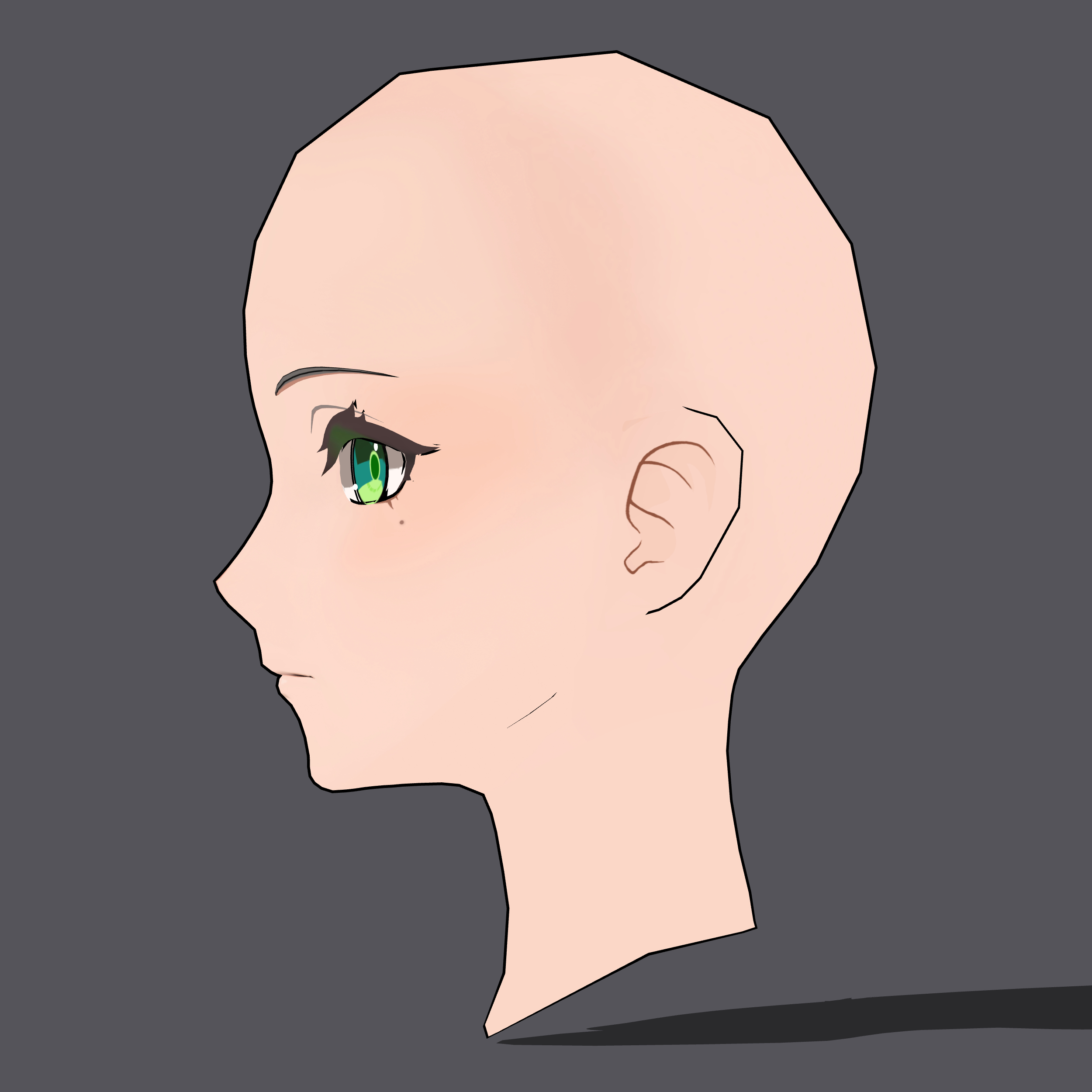 Anime girl head BASE - CLIP STUDIO ASSETS