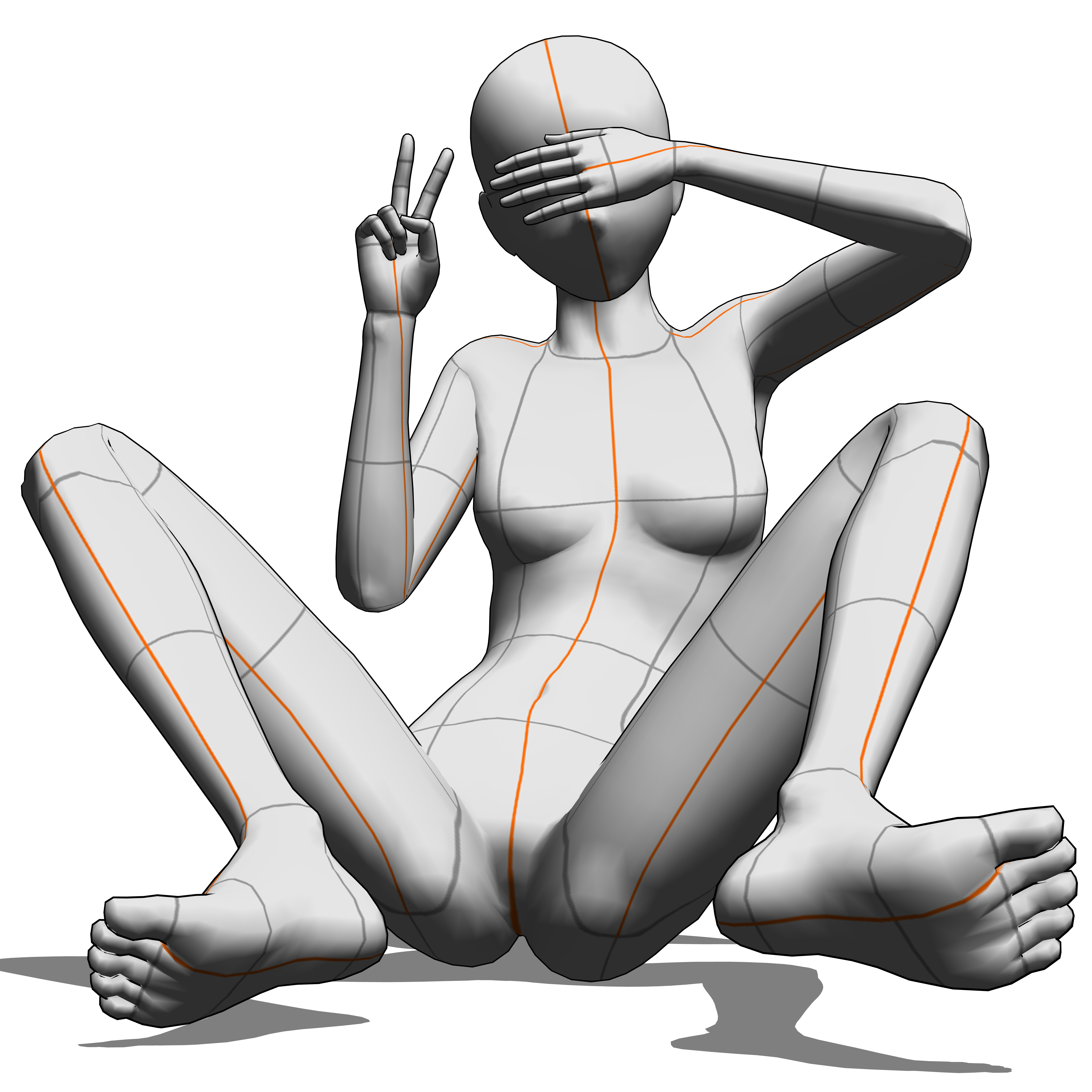 Legs hand piece sexy pose - CLIP STUDIO ASSETS