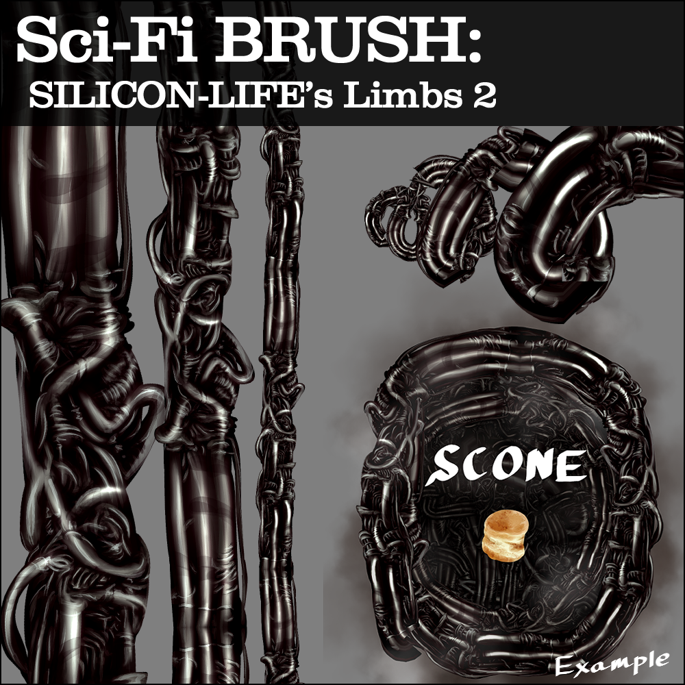 Sci-Fi brush: Two limbs of silicon organism - CLIP STUDIO ASSETS