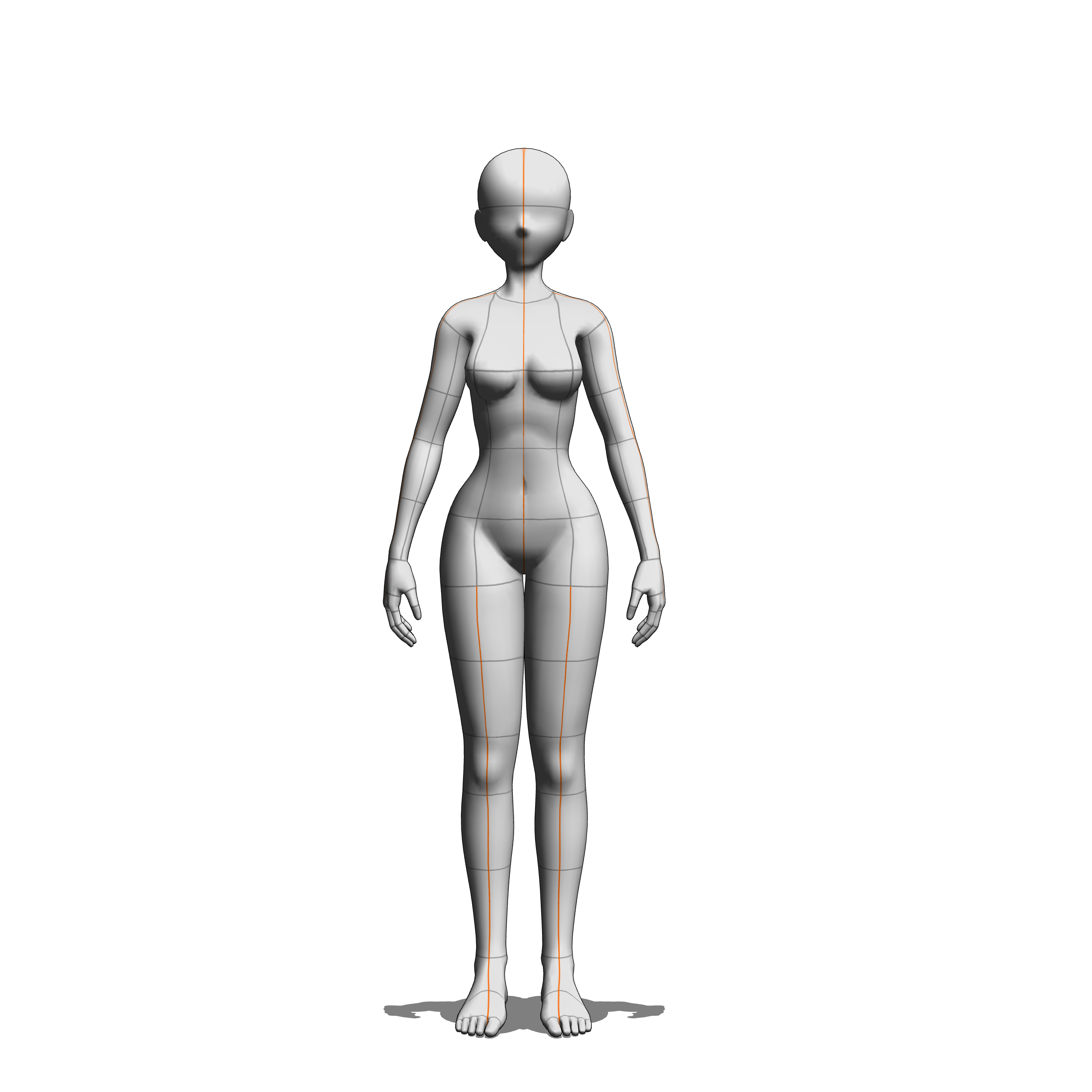 Female 3D figure_Slim - CLIP STUDIO ASSETS