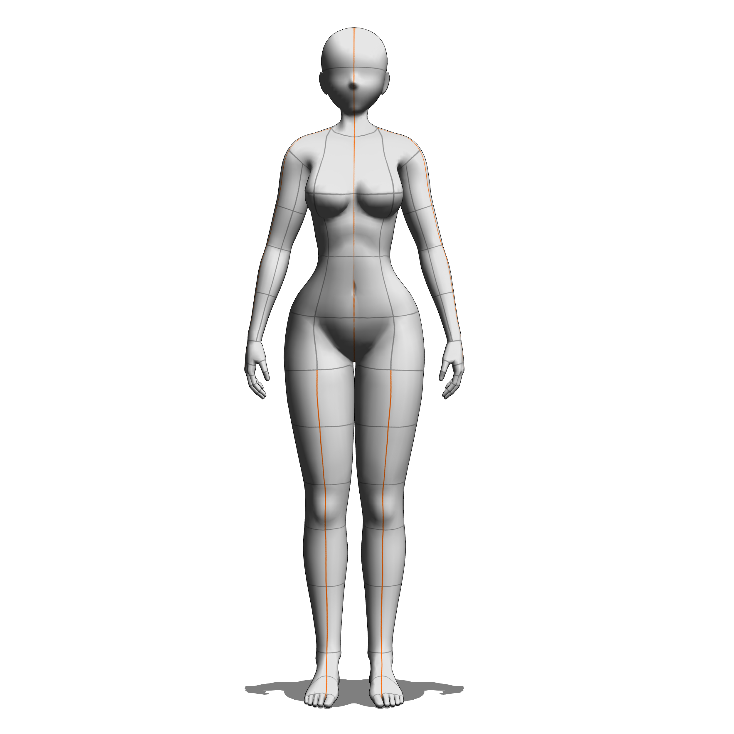 Female 3D figure_Tall and Thick - CLIP STUDIO ASSETS