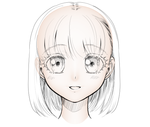 Cat-like cheek head - CLIP STUDIO ASSETS