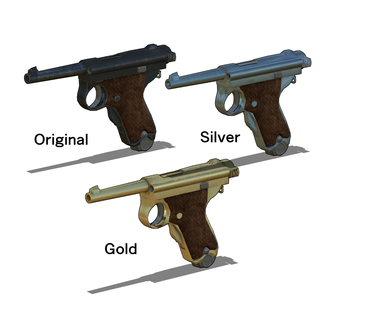 Southern Mini Automatic Pistol Baby Nambu - CLIP STUDIO ASSETS