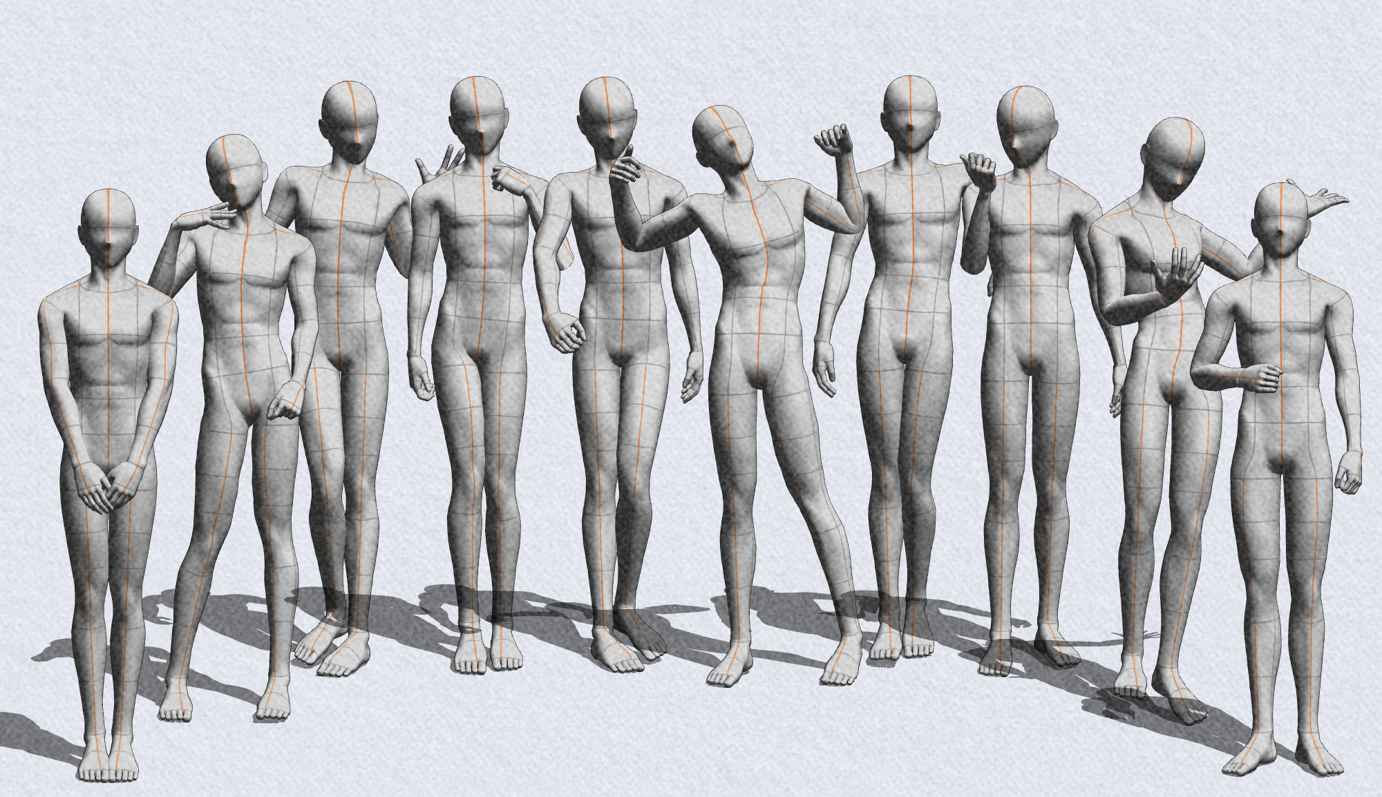 Character Height Chart in Feet - CLIP STUDIO ASSETS