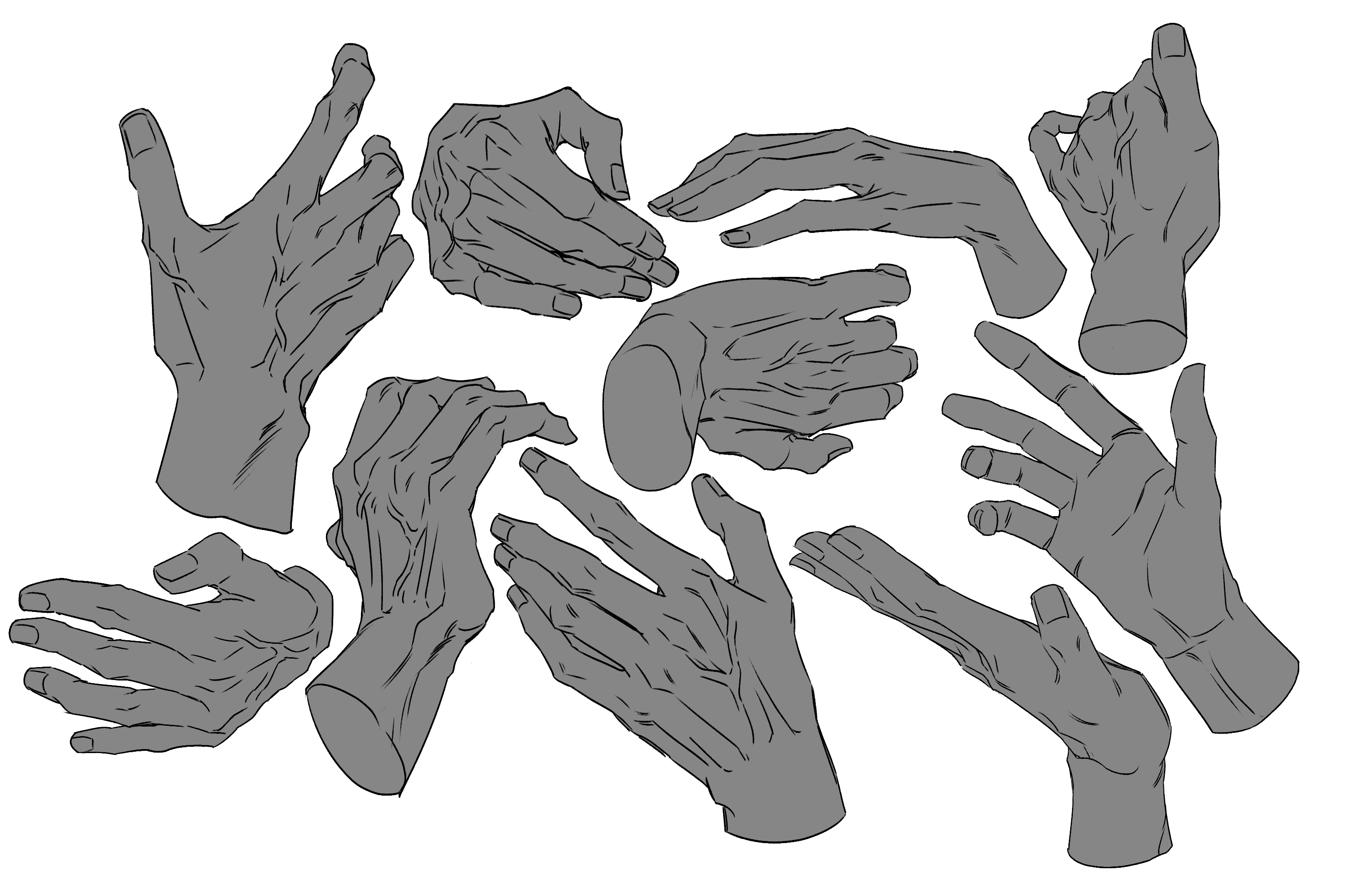 Free for a limited time] 10 kinds of kissing male hands - CLIP STUDIO ASSETS