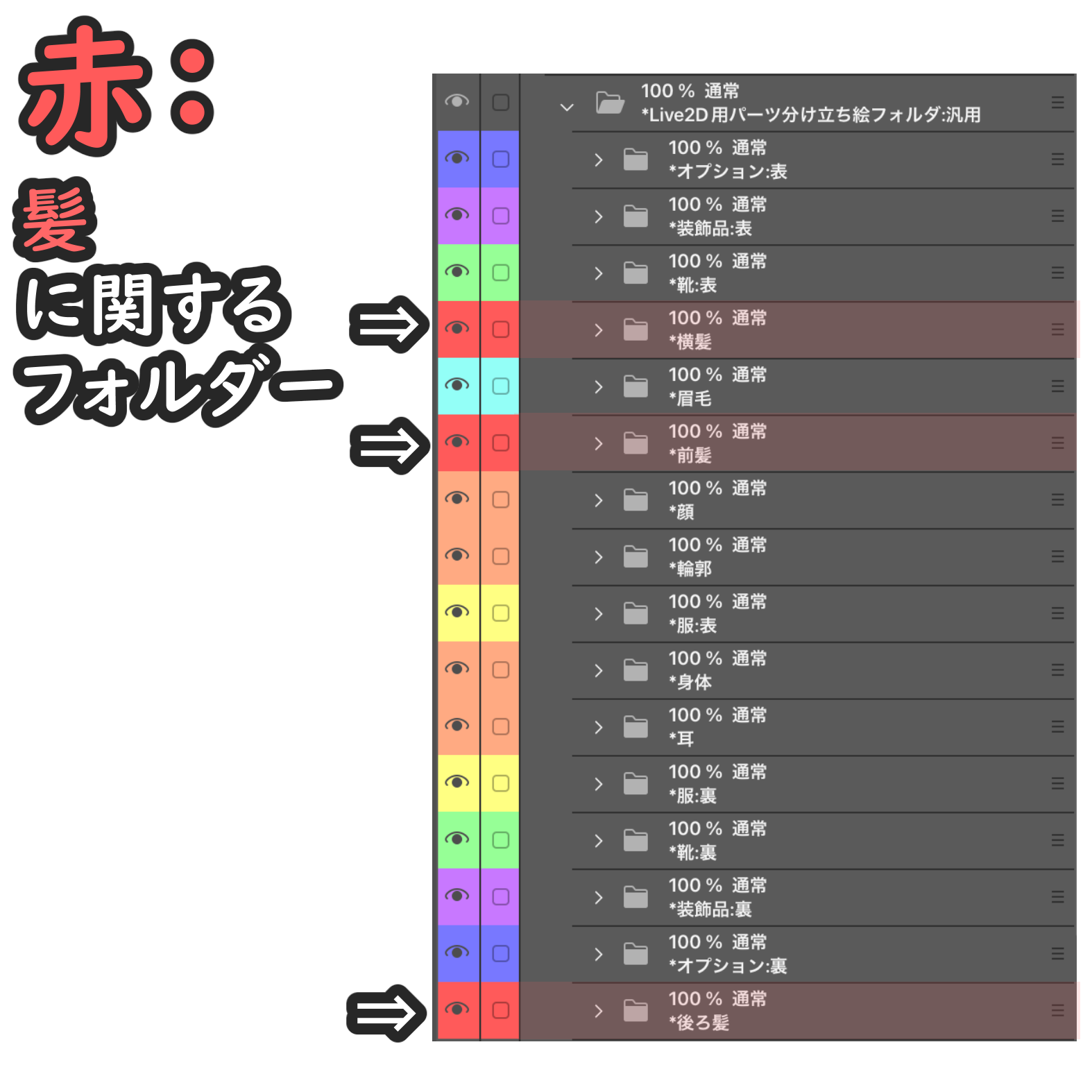 Live2D Standing layer template_ver1.0 - CLIP STUDIO ASSETS