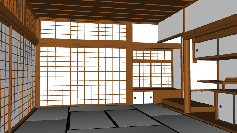 3D Japanese-style room (alcove) - CLIP STUDIO ASSETS