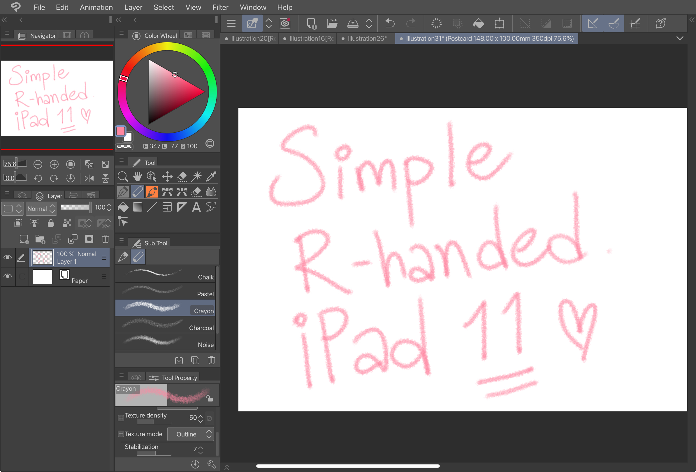 Simple Workspace For IPad11 - CLIP STUDIO ASSETS