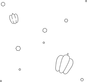 Munching vegetable pattern - CLIP STUDIO ASSETS