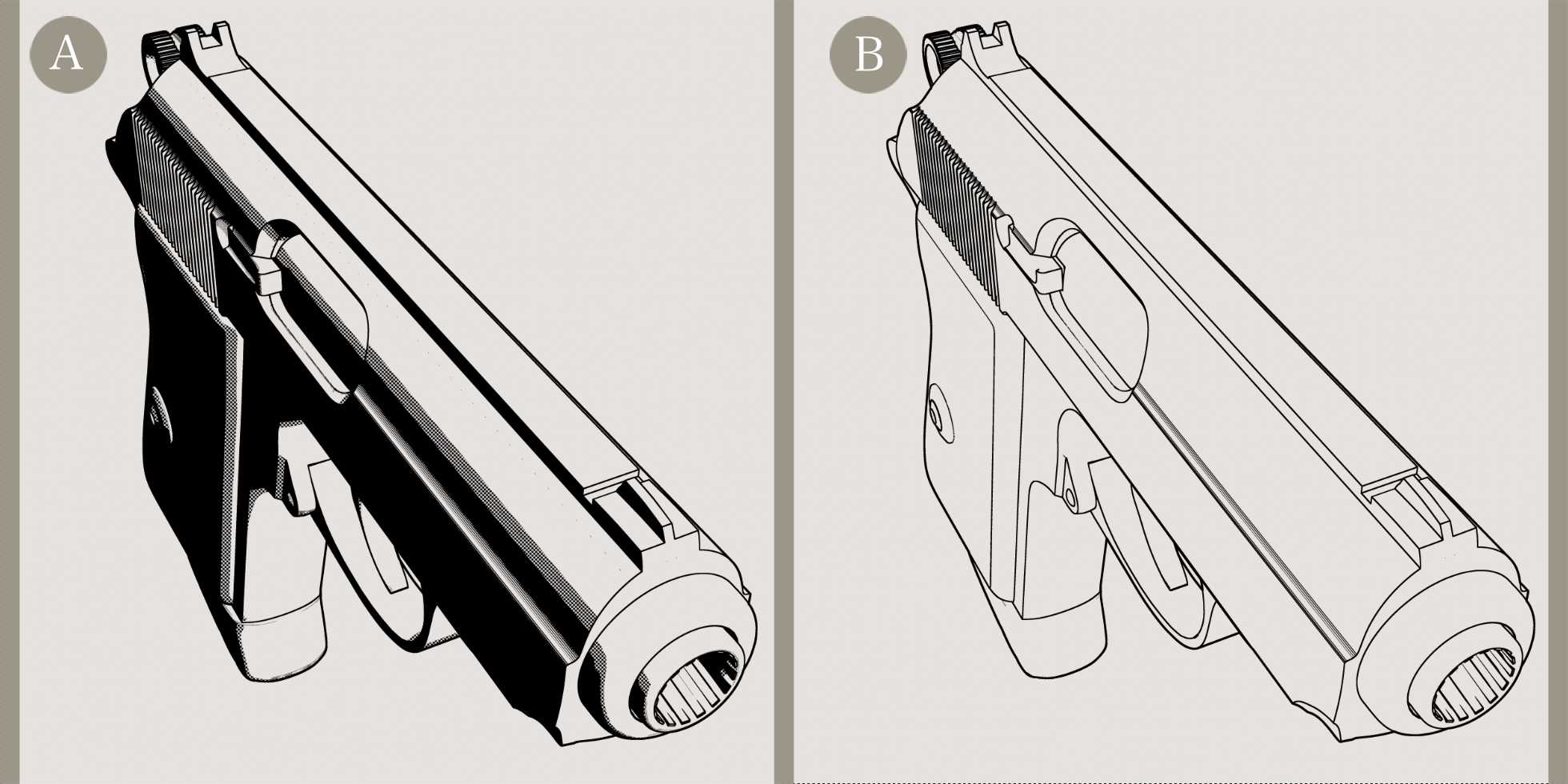 Pistola 3D (Walther PPK/S) - Clip Studio Assets