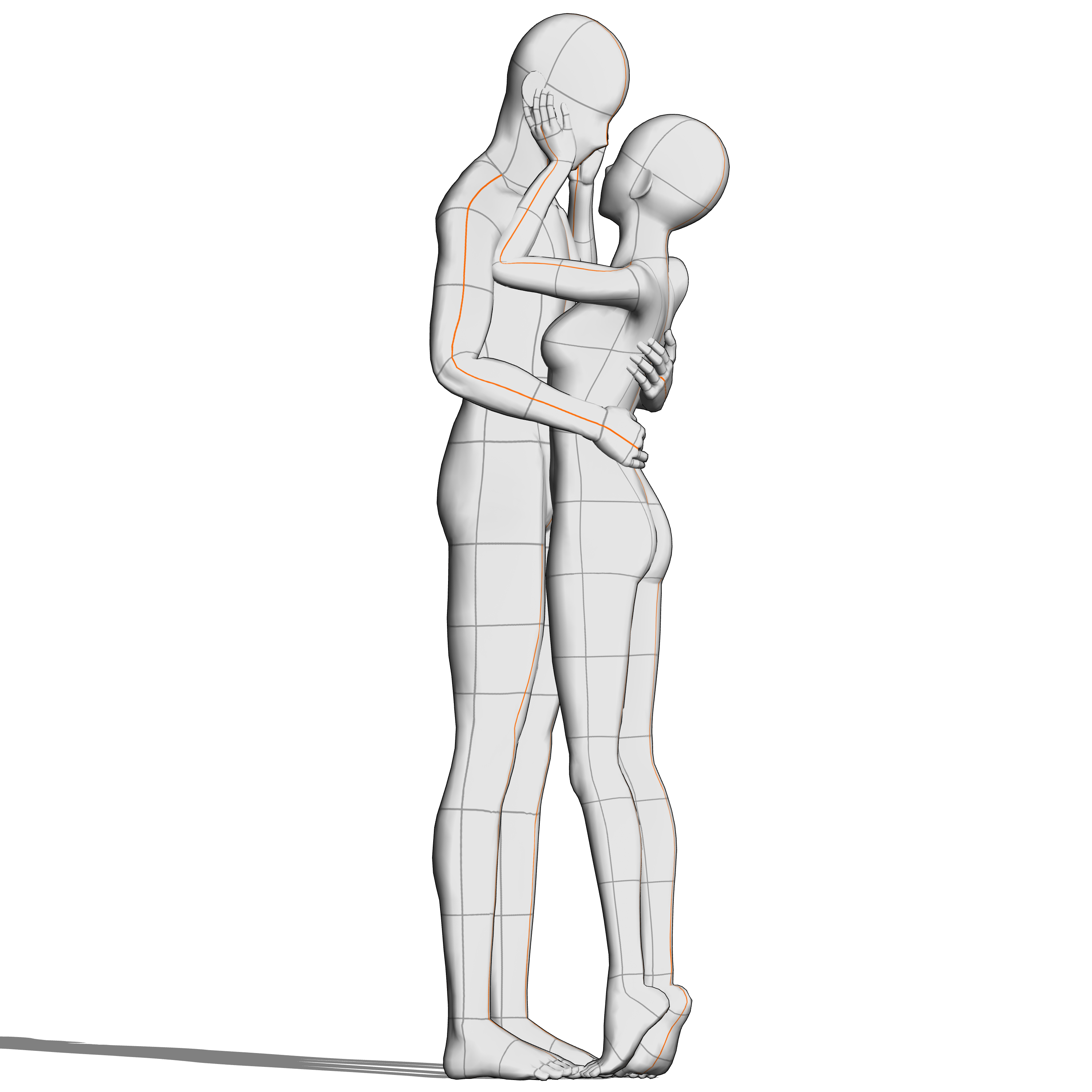 Pareja - Postura de abrazo - Clip Studio Assets