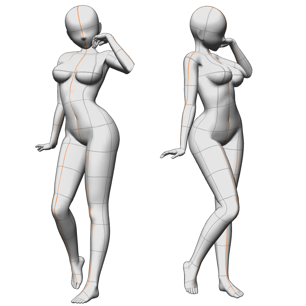 Pose inclinada sexy - Clip Studio Assets