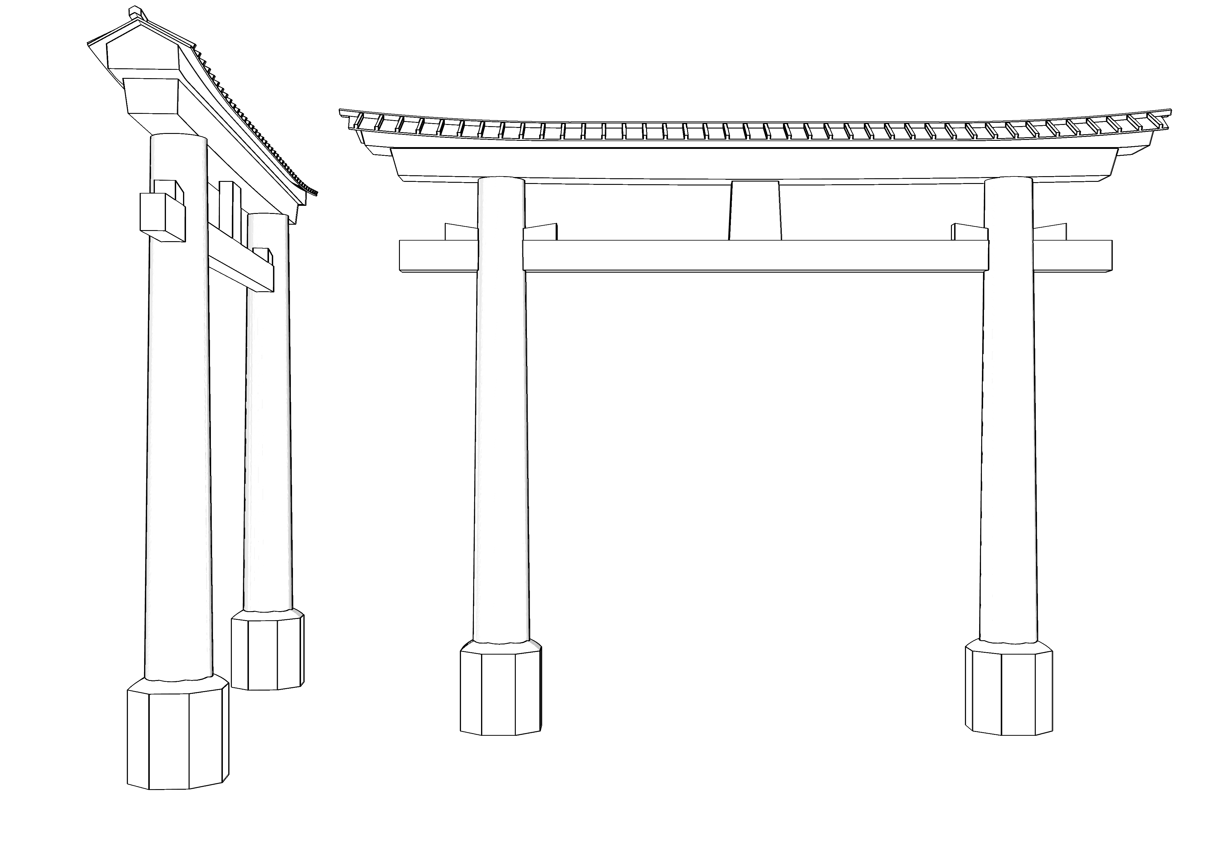 Gran puerta torii - Clip Studio Assets