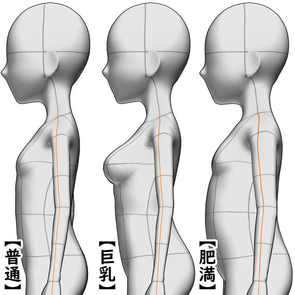 デッサン人形体型セットV2 - CLIP STUDIO ASSETS