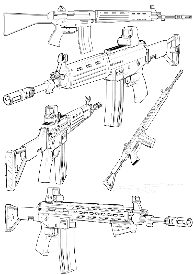 3D自動小銃A - CLIP STUDIO ASSETS