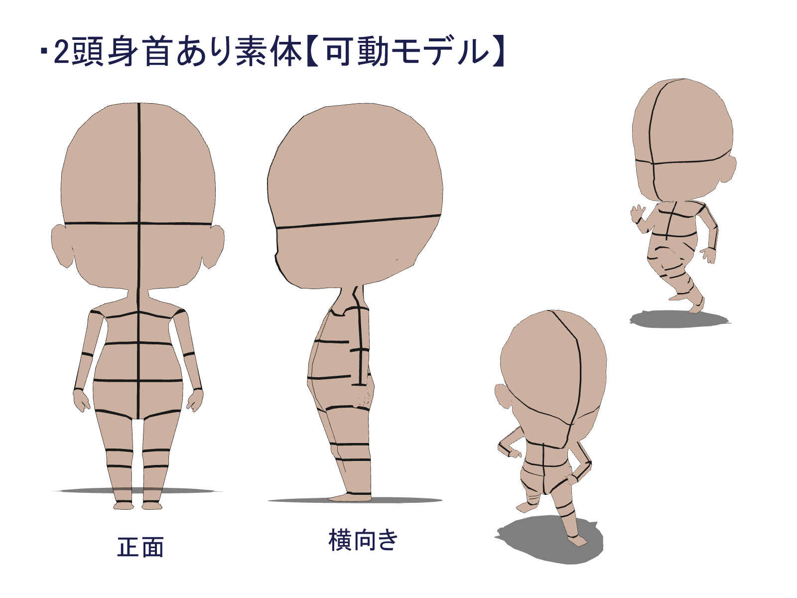 2 頭 コレクション 身 フィギュア 作り方