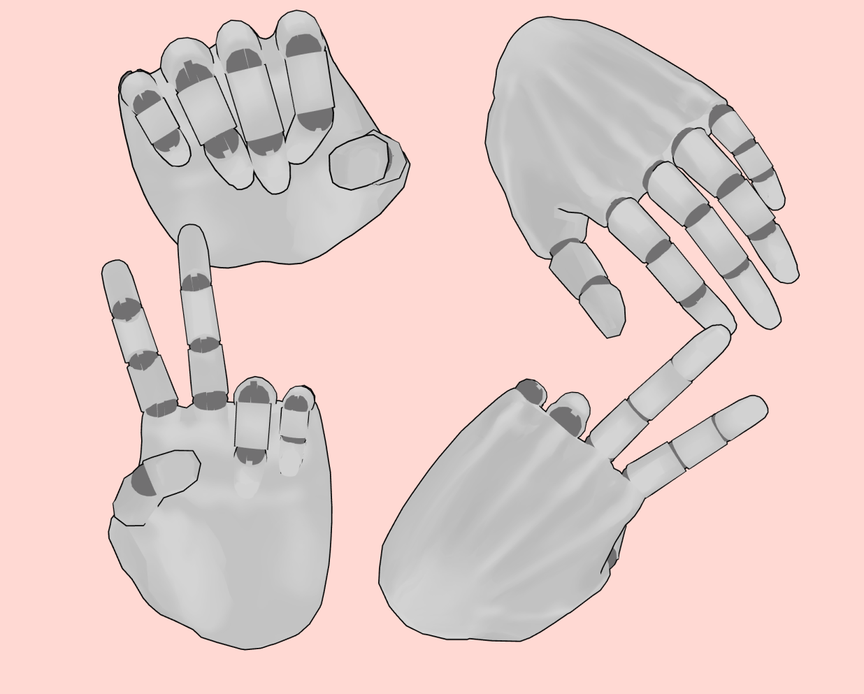 3D】球体関節の手（Doll Hands) - CLIP STUDIO ASSETS