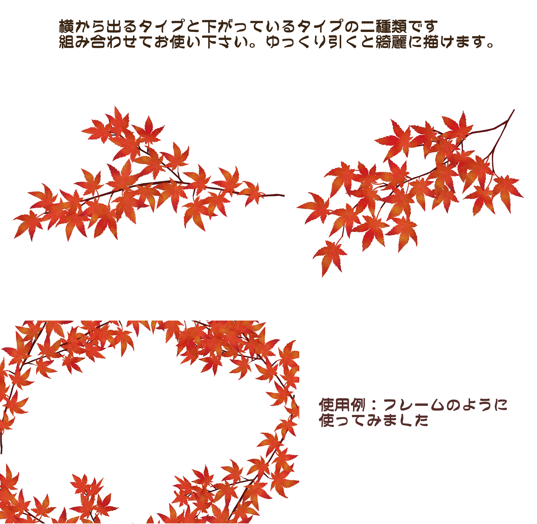 紅葉の枝 - CLIP STUDIO ASSETS