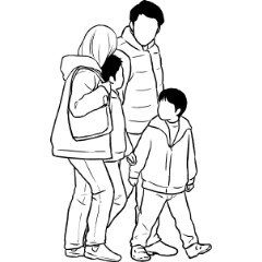 モブno 19 秋冬用 親子 子供 Clip Studio Assets