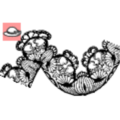 金魚缸圖案蕾絲 Clip Studio Assets